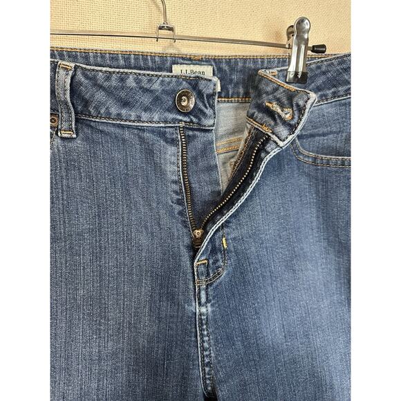 L.L. Bean Classic Fit Straight Leg Denim Jeans Dark Wash Women's Size 12 - Picture 3 of 11